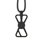 Lanière en nylon réglable pour suspendre votre téléphone couleur noir vue frontale