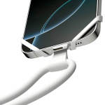 Lanière en nylon réglable pour suspendre votre téléphone couleur blanc vue détaillée