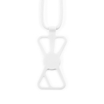 Lanière en nylon réglable pour suspendre votre téléphone couleur blanc vue frontale