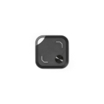 Localisateur compact en plastique recyclé pour un usage quotidien couleur noir vue frontale