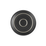 Assiette plate en céramique avec finition mate, fabriquée en Europe couleur noir vue arrière