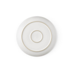 Assiette plate en céramique avec finition mate, fabriquée en Europe couleur blanc vue arrière