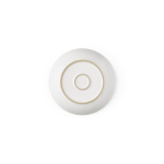Assiette à dessert en céramique finition mate, fabriquée en Europe couleur blanc vue arrière