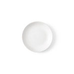 Assiette à dessert en céramique finition mate, fabriquée en Europe couleur blanc vue frontale