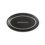 Plateau en céramique mate pour servir des aliments, fabriqué en Europe couleur noir vue arrière