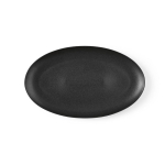 Plateau en céramique mate pour servir des aliments, fabriqué en Europe couleur noir vue frontale