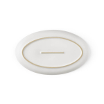 Plateau en céramique mate pour servir des aliments, fabriqué en Europe couleur blanc vue arrière