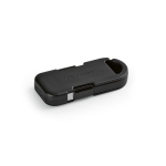Chargeur portable porte-clés compact en plastique recyclé 1 000 mAh couleur noir deuxième vue