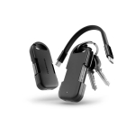 Chargeur portable porte-clés compact en plastique recyclé 1 000 mAh couleur noir troisième vue