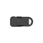 Chargeur portable porte-clés compact en plastique recyclé 1 000 mAh couleur noir vue arrière