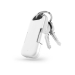 Chargeur portable porte-clés compact en plastique recyclé 1 000 mAh couleur blanc troisième vue