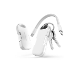 Chargeur portable porte-clés compact en plastique recyclé 1 000 mAh couleur blanc quatrième vue