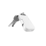 Chargeur portable porte-clés compact en plastique recyclé 1 000 mAh couleur blanc cinquière vue