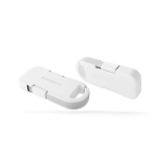 Chargeur portable porte-clés compact en plastique recyclé 1 000 mAh couleur blanc sixième vue