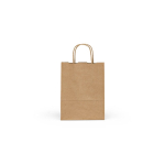 Sac en papier kraft recyclé certifié FSC 115 g/m² couleur naturel vue frontale