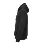 Sweat à capuche unisexe en coton biologique 300 g/m² couleur noir troisième vue