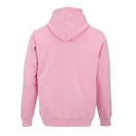 Sweat à capuche unisexe en coton biologique 300 g/m² couleur rose vue arrière