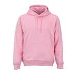 Sweat à capuche unisexe en coton biologique 300 g/m² couleur rose vue frontale