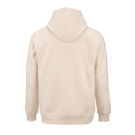 Sweat à capuche unisexe en coton biologique 300 g/m² couleur beige vue arrière