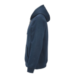 Sweat à capuche unisexe en coton biologique 300 g/m² couleur bleu marine troisième vue