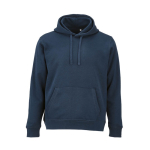 Sweat à capuche unisexe en coton biologique 300 g/m² couleur bleu marine vue frontale