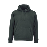 Sweat à capuche unisexe en coton biologique 300 g/m² couleur vert foncé vue frontale