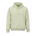 Sweat à capuche unisexe en coton biologique 300 g/m² couleur vert pastel vue frontale