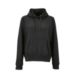 Sweat à capuche femme en coton biologique 300 g/m² Bondi couleur noir vue frontale
