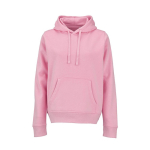 Sweat à capuche femme en coton biologique 300 g/m² Bondi couleur rose vue frontale