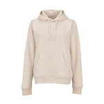 Sweat à capuche femme en coton biologique 300 g/m² Bondi couleur beige vue frontale