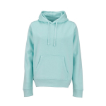 Sweat à capuche femme en coton biologique 300 g/m² Bondi couleur vert clair vue frontale