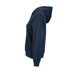 Sweat à capuche femme en coton biologique 300 g/m² Bondi couleur bleu marine troisième vue