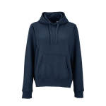 Sweat à capuche femme en coton biologique 300 g/m² Bondi couleur bleu marine vue frontale