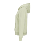 Sweat à capuche femme en coton biologique 300 g/m² Bondi couleur vert pastel troisième vue