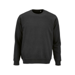 Sweat-shirt unisexe en coton bio, molleton brossé 300 g/m², Waikiki couleur noir vue frontale