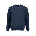 Sweat-shirt unisexe en coton bio, molleton brossé 300 g/m², Waikiki couleur bleu marine vue frontale