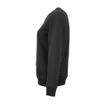 Sweat-shirt femme en coton biologique col rond 300 g/m² Waikiki couleur noir troisième vue