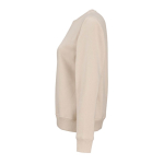 Sweat-shirt femme en coton biologique col rond 300 g/m² Waikiki couleur beige troisième vue
