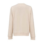 Sweat-shirt femme en coton biologique col rond 300 g/m² Waikiki couleur beige vue arrière