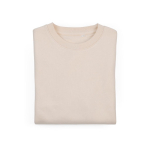 Sweat-shirt femme en coton biologique col rond 300 g/m² Waikiki couleur beige deuxième vue frontale
