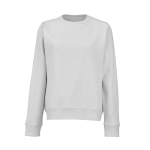 Sweat-shirt femme en coton biologique col rond 300 g/m² Waikiki couleur gris clair vue frontale
