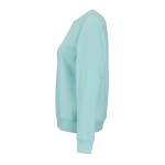 Sweat-shirt femme en coton biologique col rond 300 g/m² Waikiki couleur vert clair troisième vue