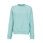 Sweat-shirt femme en coton biologique col rond 300 g/m² Waikiki couleur vert clair vue frontale