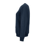 Sweat-shirt femme en coton biologique col rond 300 g/m² Waikiki couleur bleu marine troisième vue