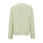 Sweat-shirt femme en coton biologique col rond 300 g/m² Waikiki couleur vert pastel vue arrière
