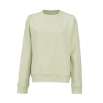 Sweat-shirt femme en coton biologique col rond 300 g/m² Waikiki couleur vert pastel vue frontale