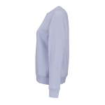 Sweat-shirt femme en coton biologique col rond 300 g/m² Waikiki couleur bleu pastel troisième vue