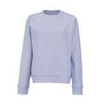 Sweat-shirt femme en coton biologique col rond 300 g/m² Waikiki couleur bleu pastel vue frontale