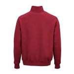 Sweat-shirt unisexe en coton bio avec fermeture 1/4 340g/m² Malibu couleur bordeaux vue arrière