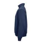 Sweat-shirt unisexe en coton bio avec fermeture 1/4 340g/m² Malibu couleur bleu marine troisième vue